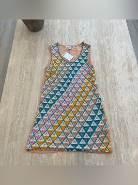 Walter Baker Colbie Veracruz Beaded Triangle Mini Dress